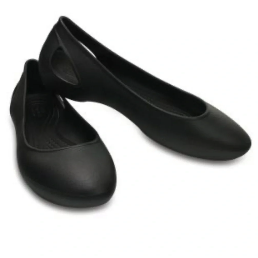 CROCS Laura Black Ballet Flats NEW